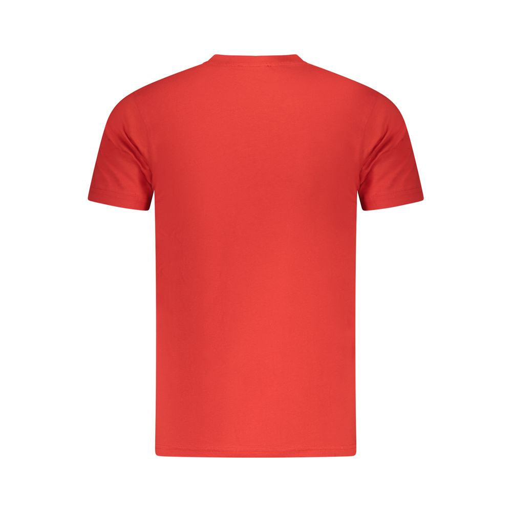 Camiseta roja de algodón para hombre