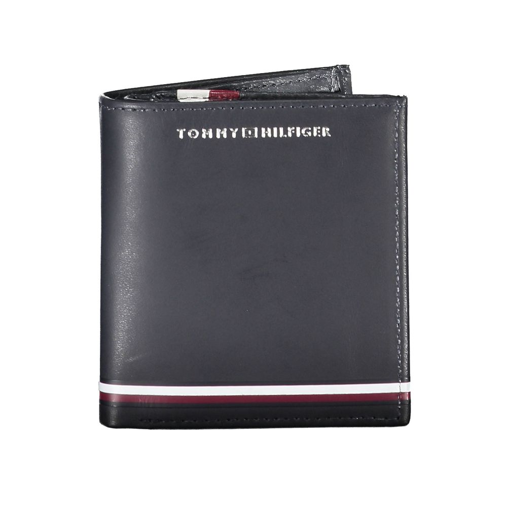 Cartera de cuero azul para hombre