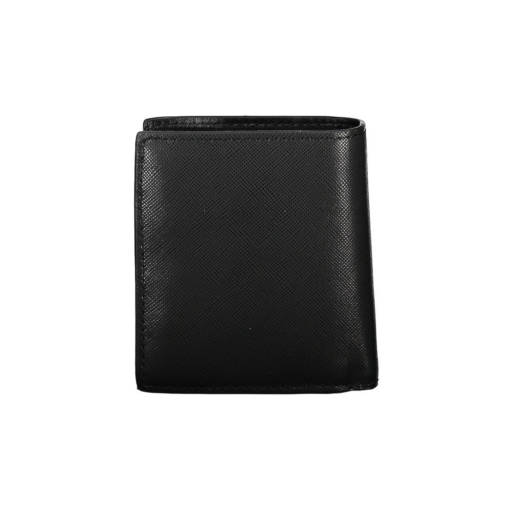 Cartera de cuero negra para hombre