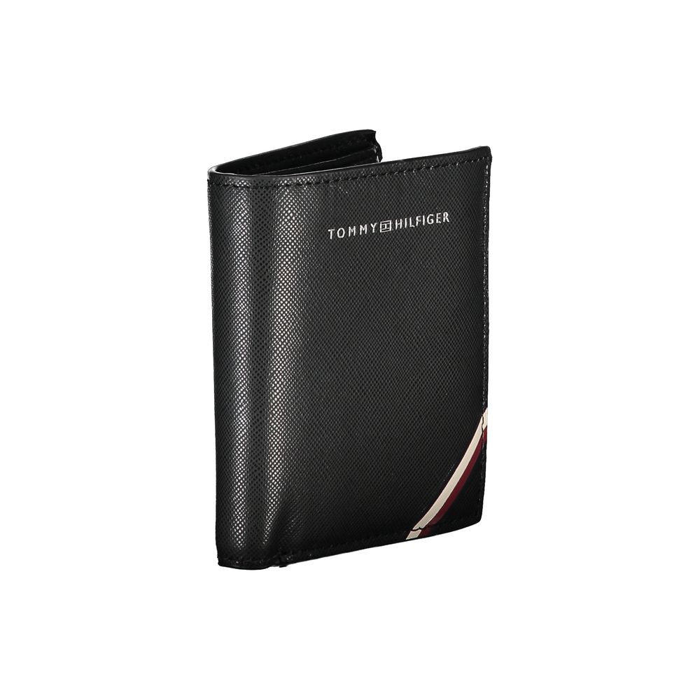 Cartera de cuero negra para hombre