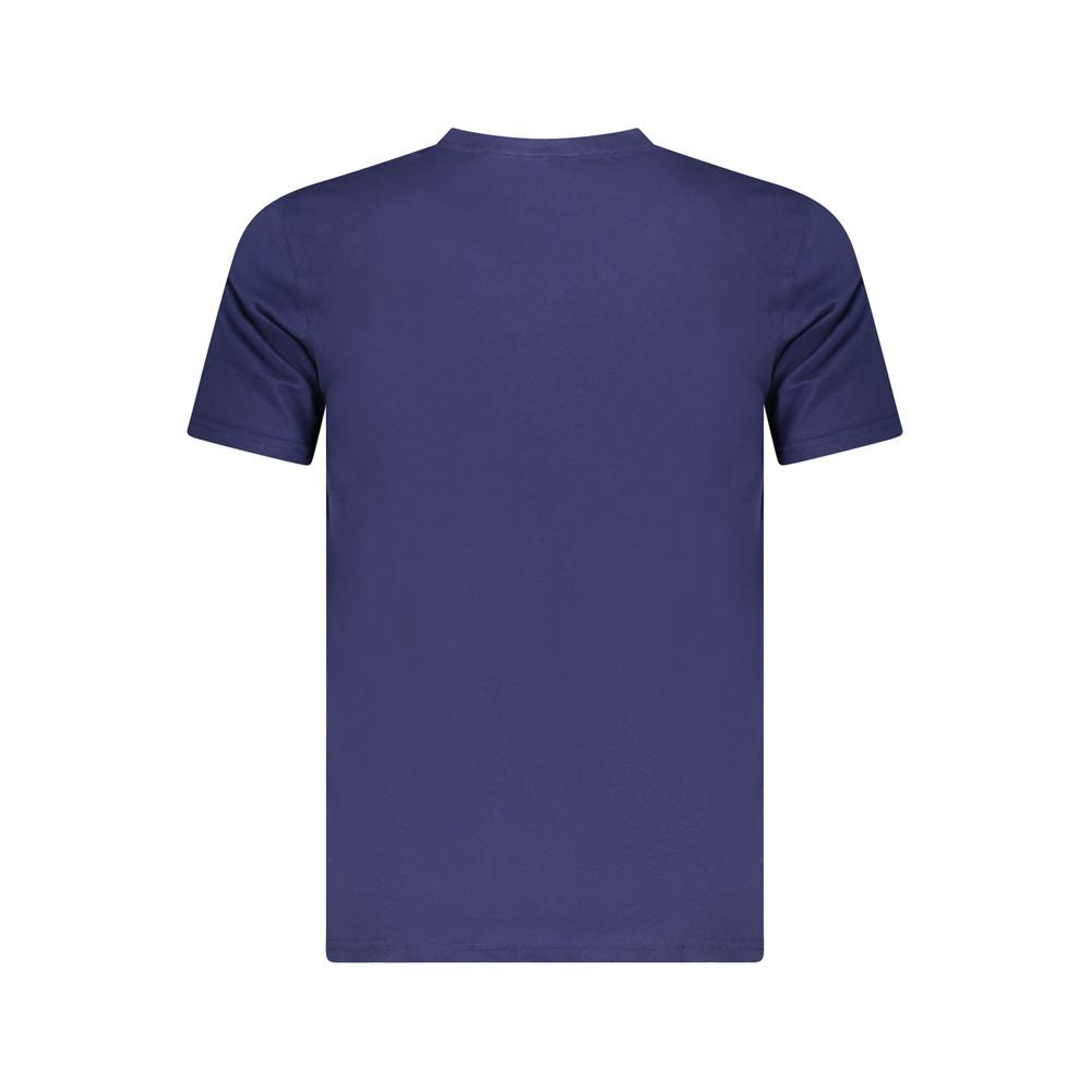 Camiseta de algodón azul para hombre