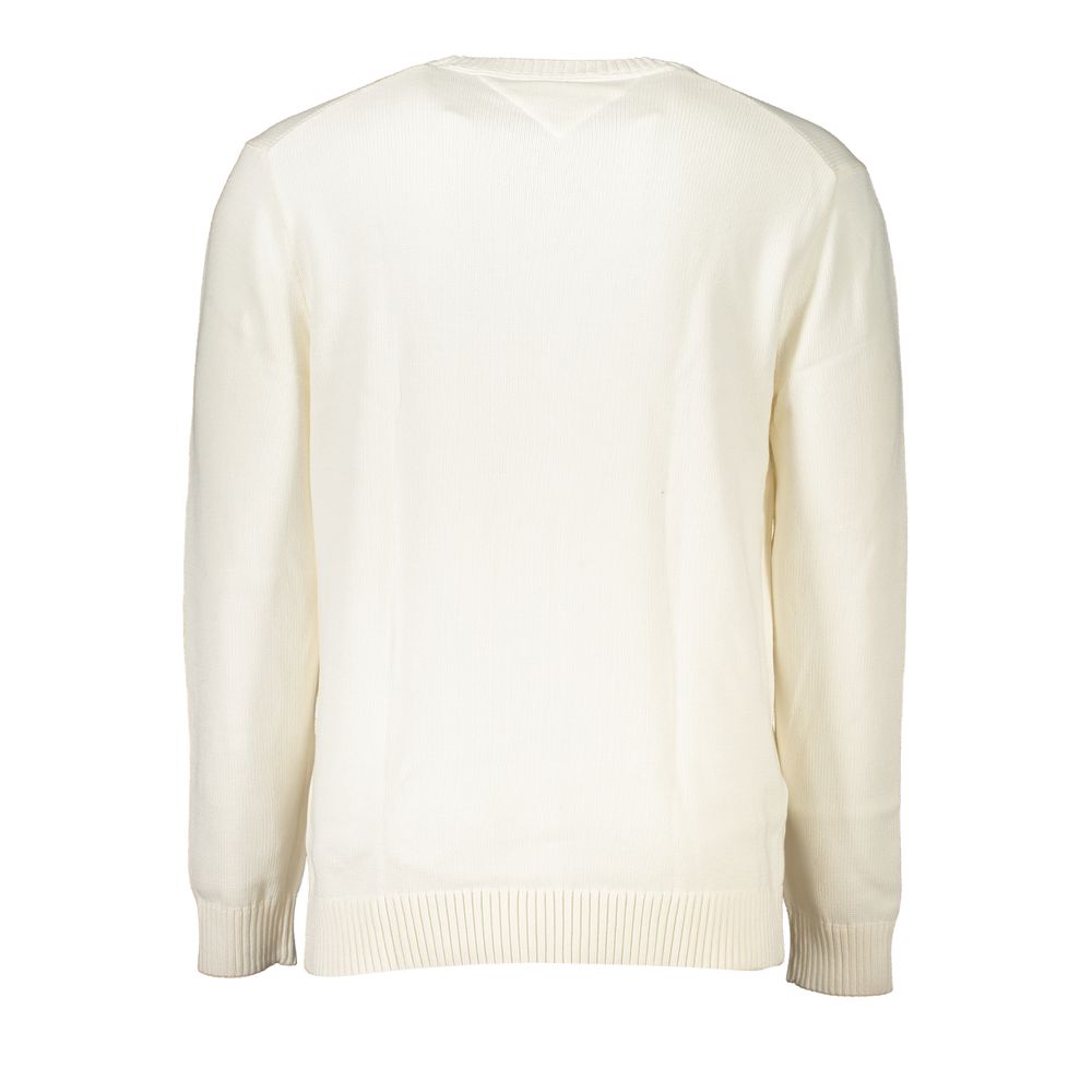 Pull chic en coton blanc à col rond