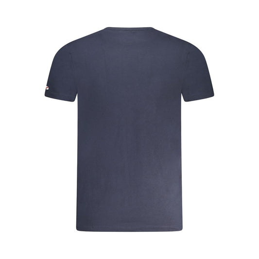 Camiseta de algodón azul para hombre