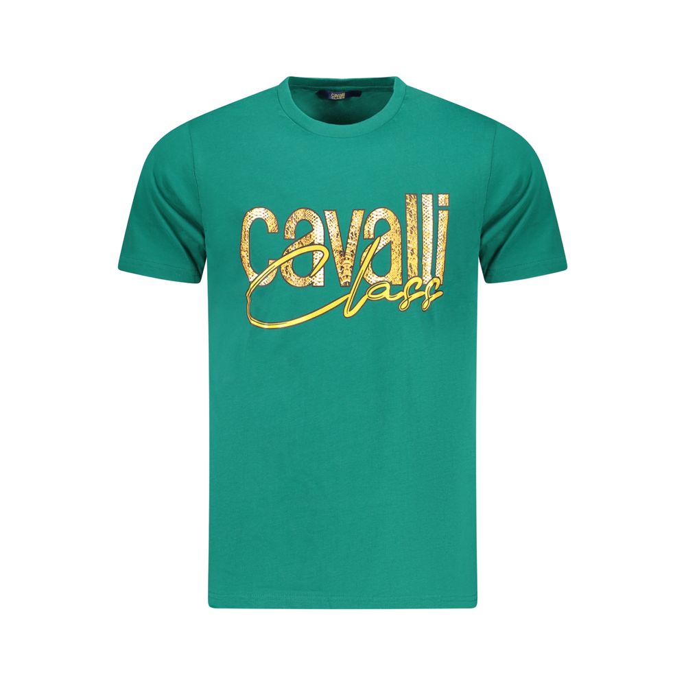 Camiseta de algodón verde para hombre