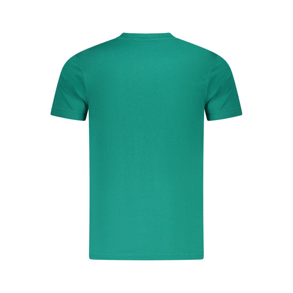Camiseta de algodón verde para hombre