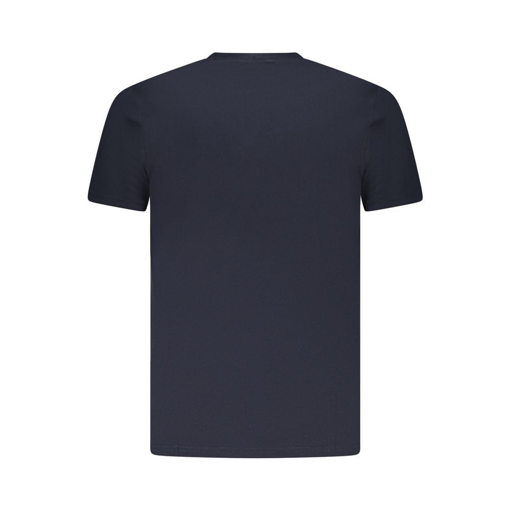 Camiseta de algodón azul para hombre