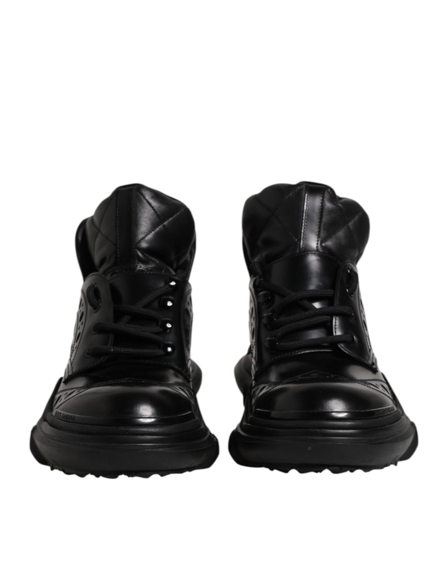 Botines casuales de cuero negro para hombre
