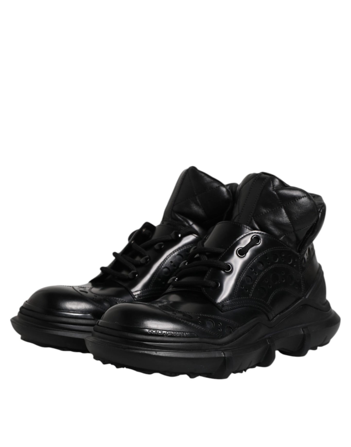 Botines casuales de cuero negro para hombre