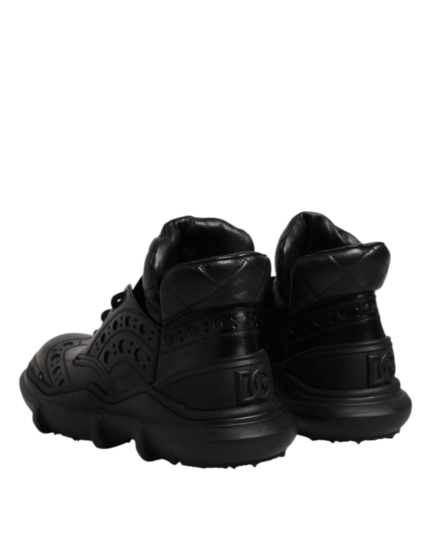 Botines casuales de cuero negro para hombre