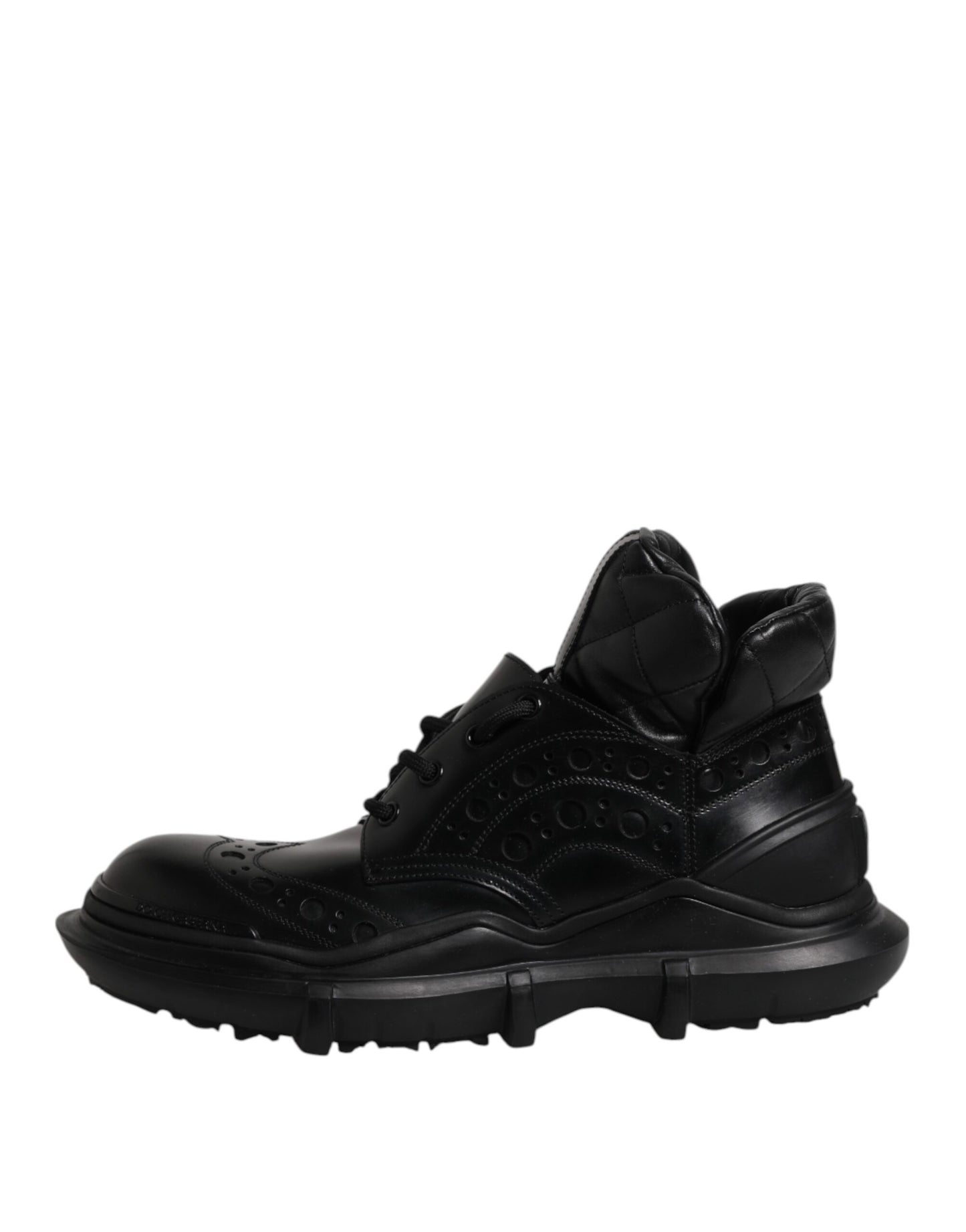 Botines casuales de cuero negro para hombre
