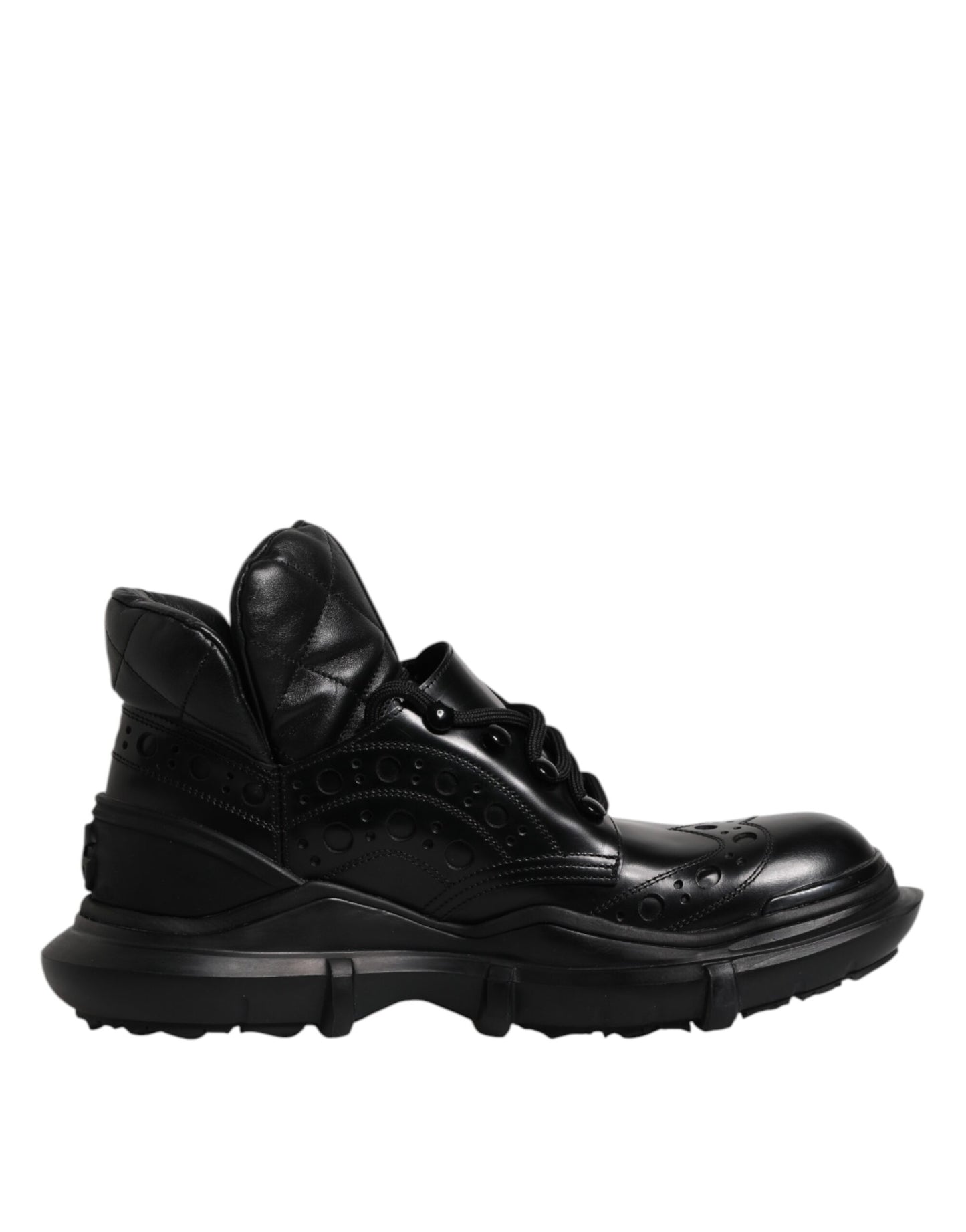 Botines casuales de cuero negro para hombre