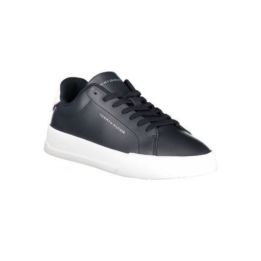 Zapatillas deportivas de cuero azul para hombre