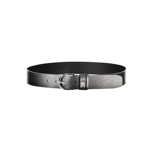 Cinturón de cuero negro para mujer