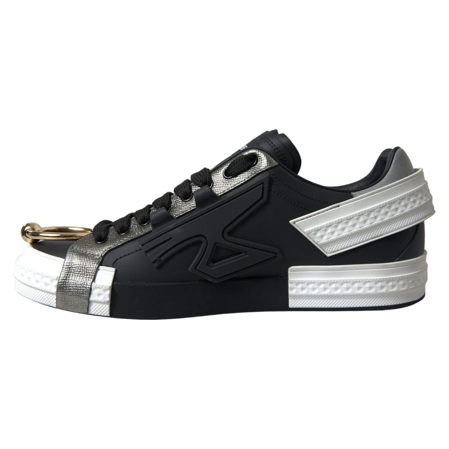 Zapatillas bajas de cuero negro Portofino Shoes