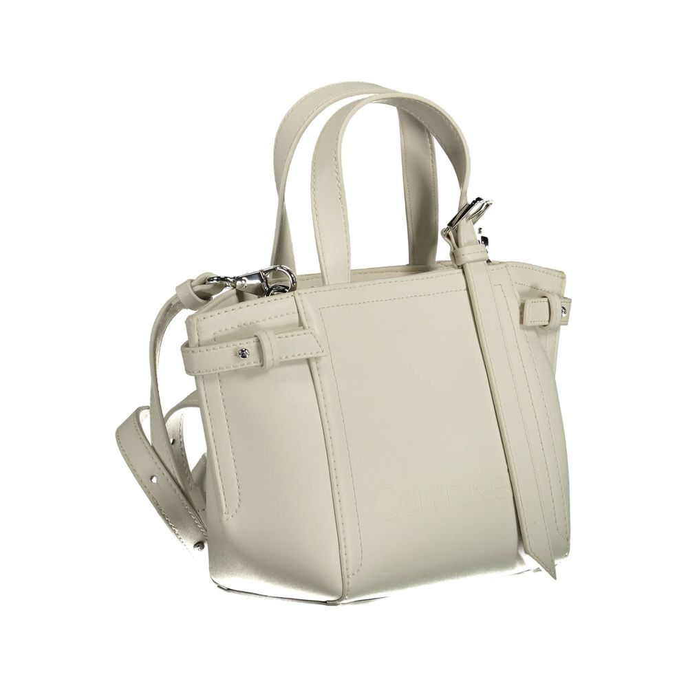 Sac à main en polyester blanc