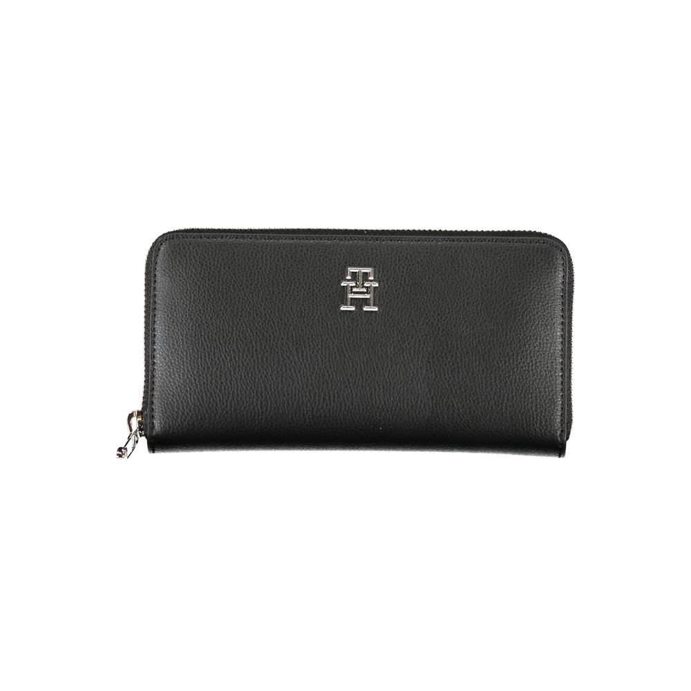 Cartera de poliéster negra