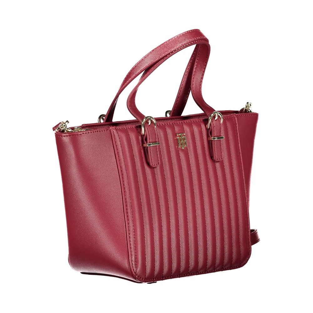 Sac à main en polyéthylène rouge