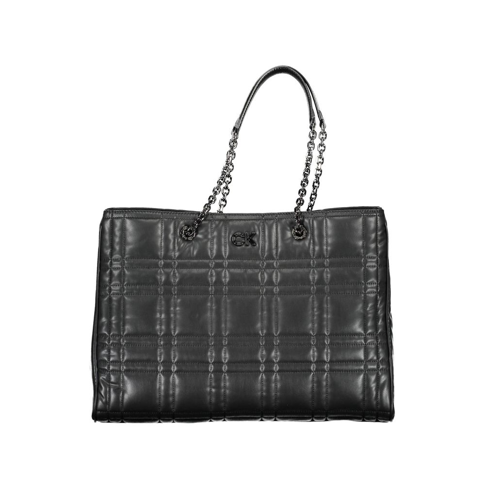 Sac à main en polyester noir