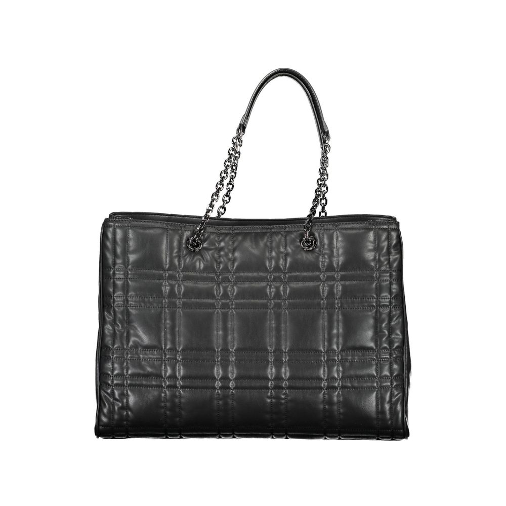 Sac à main en polyester noir