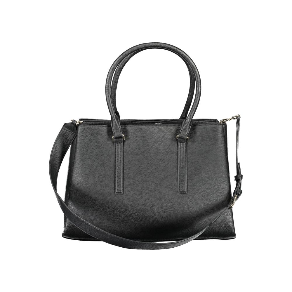 Sac à main en polyester noir