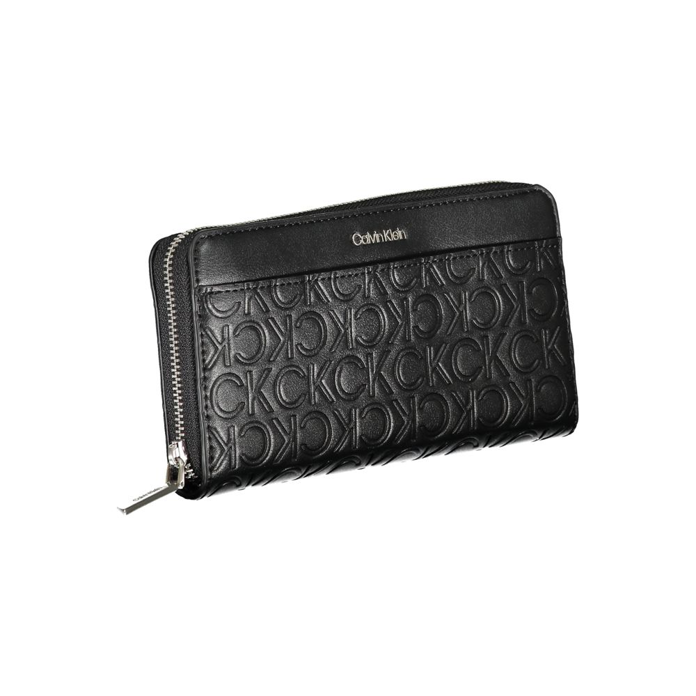 Cartera de poliéster negra