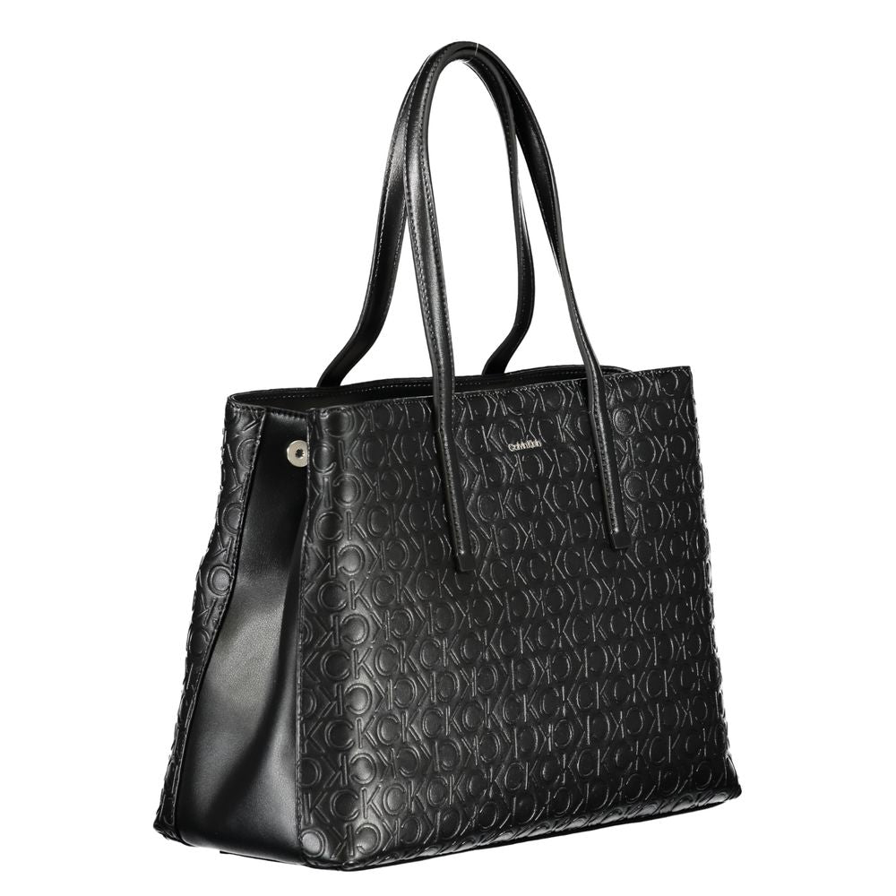 Sac à main en polyester noir