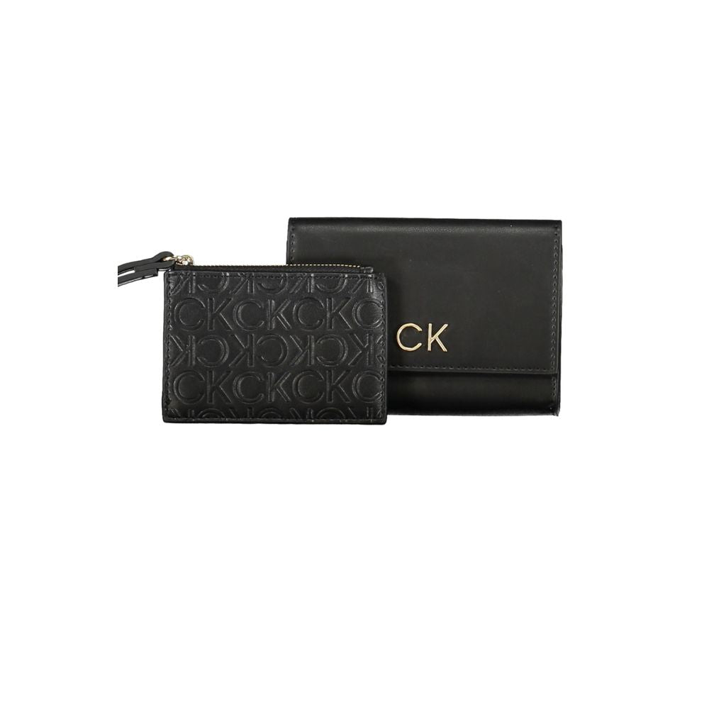 Cartera de poliéster negra