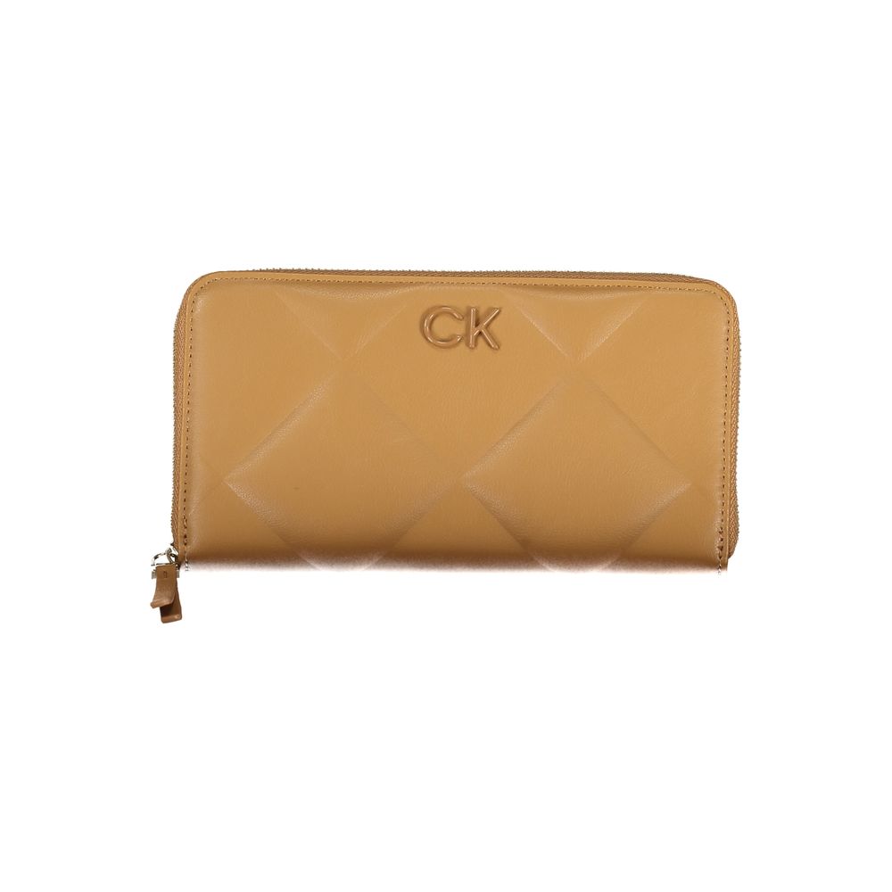 Cartera de poliéster marrón