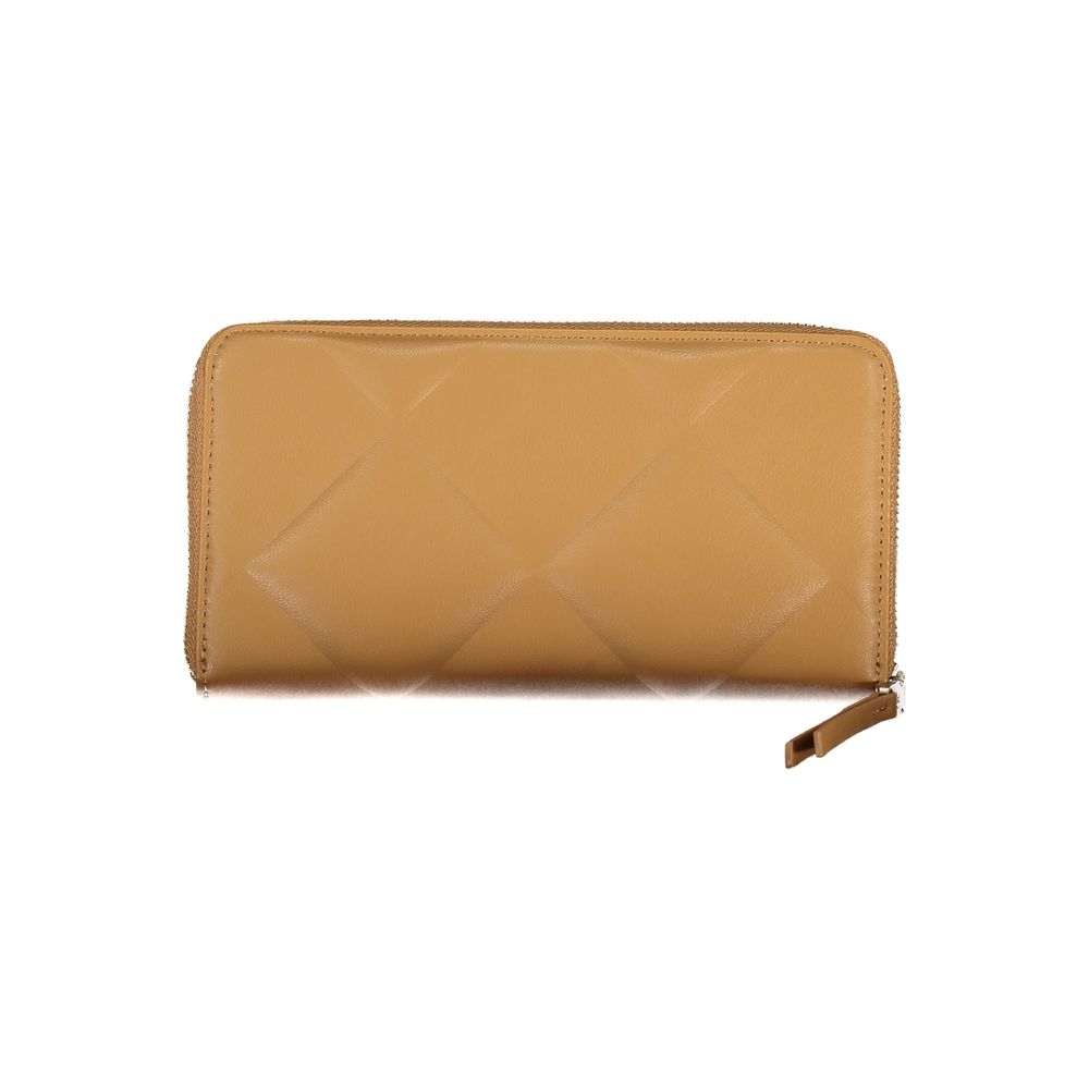 Cartera de poliéster marrón