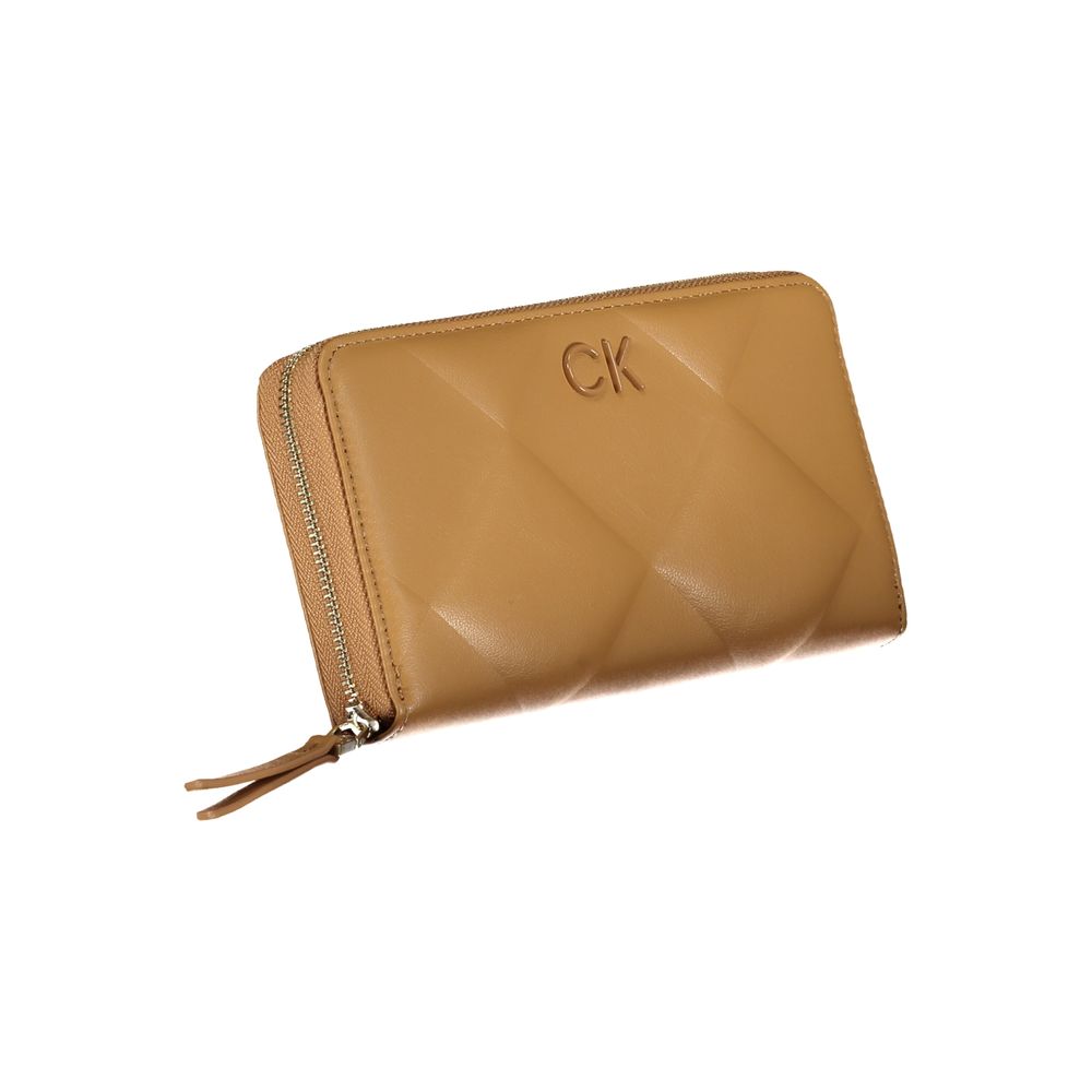 Cartera de poliéster marrón