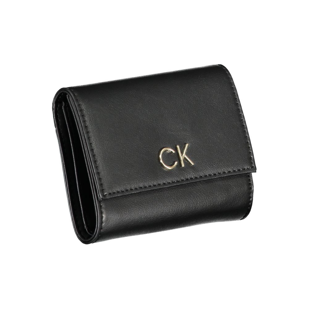 Cartera de poliéster negra