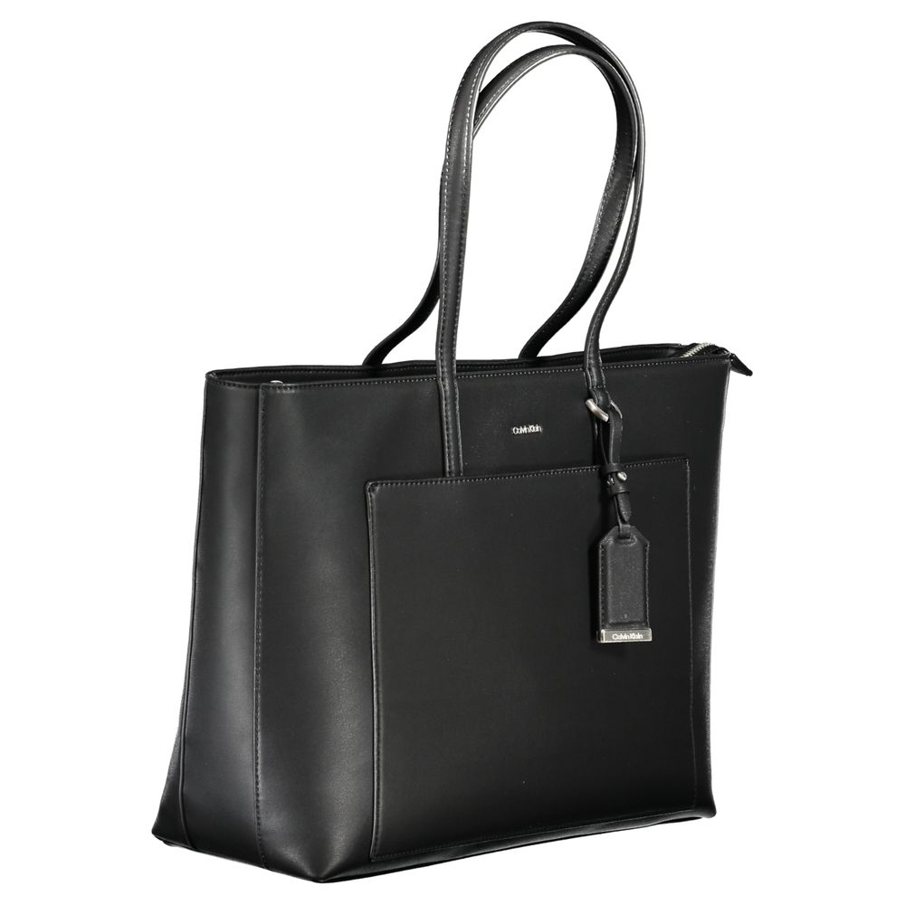 Sac à main en polyester noir