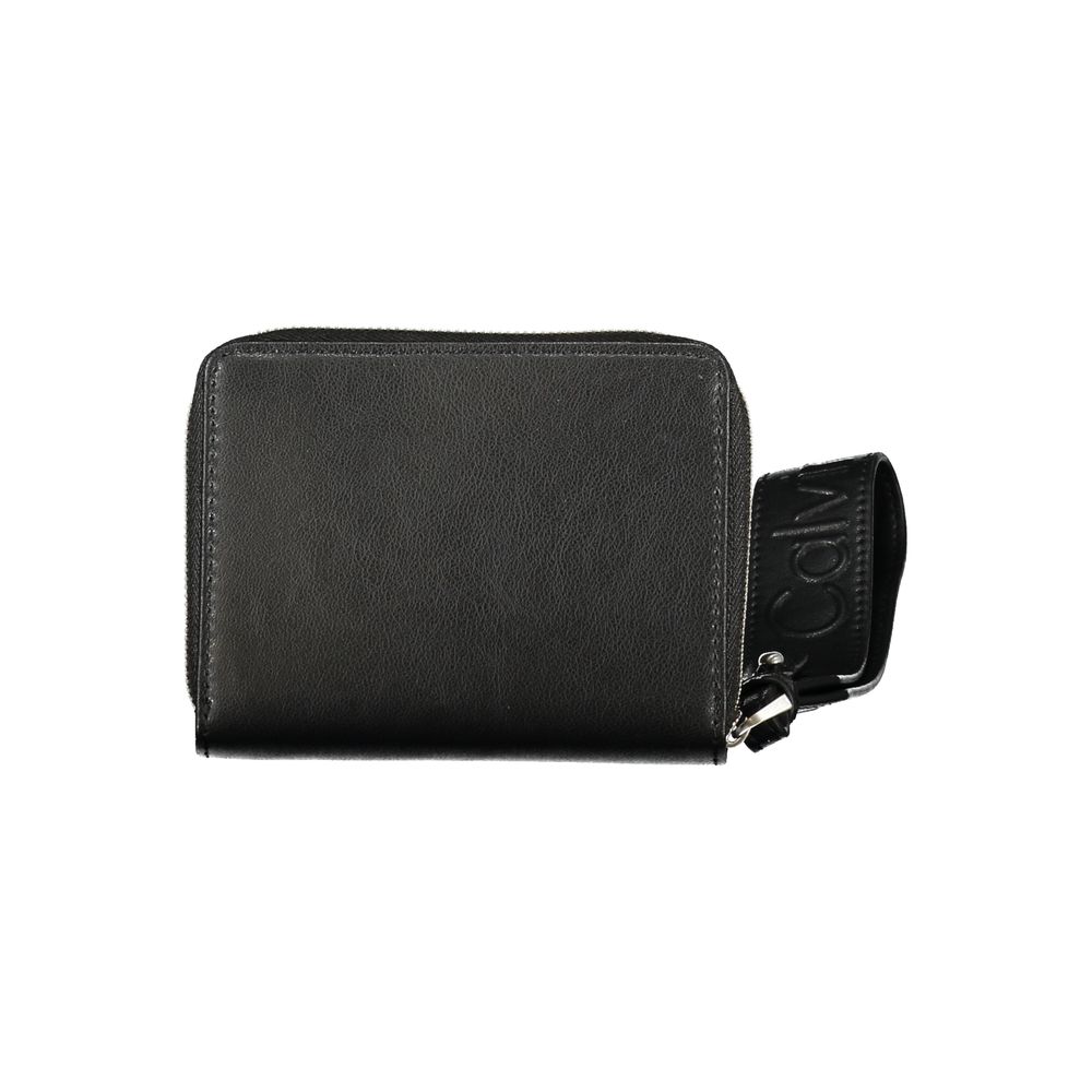 Cartera de poliéster negra