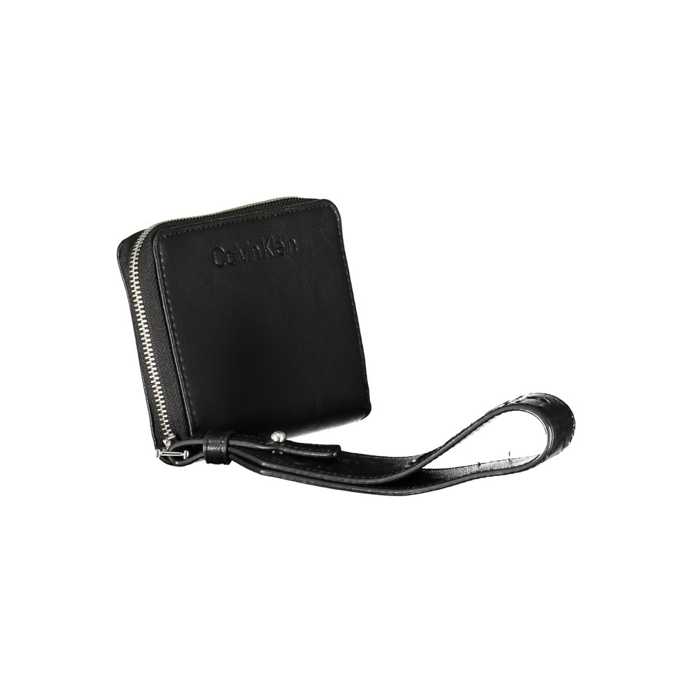 Cartera de poliéster negra