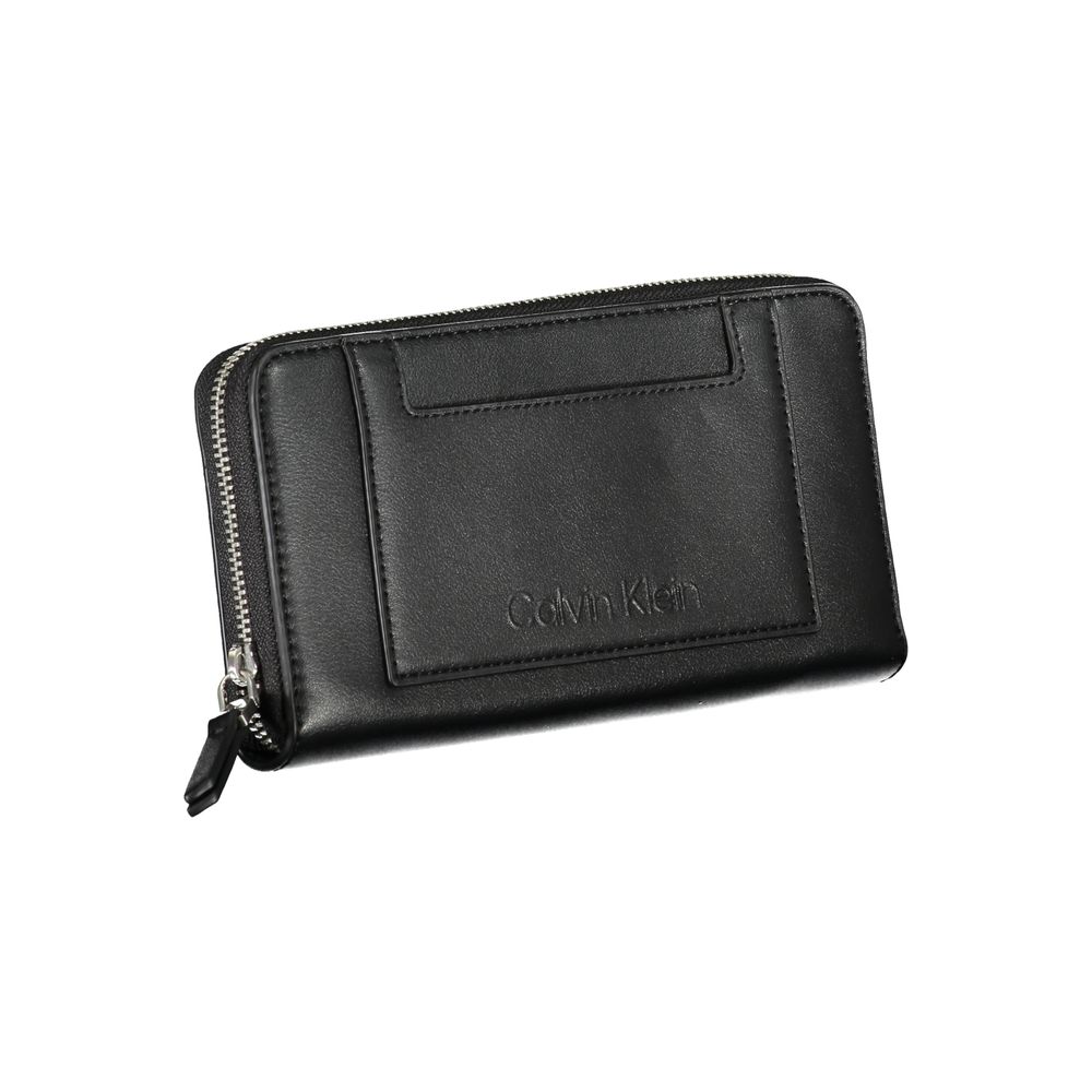 Cartera de poliéster negra