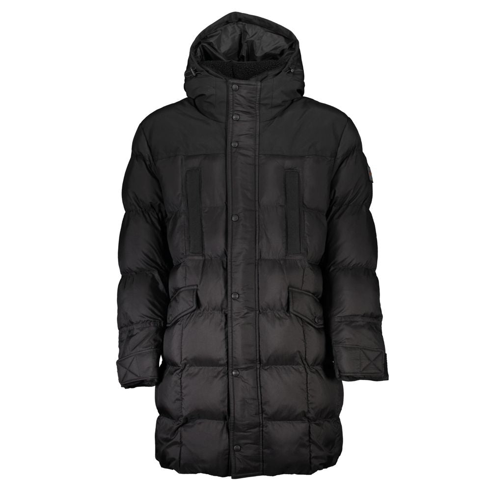 Chaqueta de poliamida negra