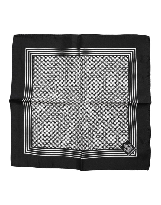 Foulard carré à motifs noirs et blancs pour homme