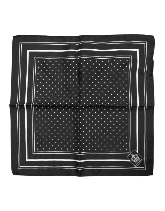 Foulard homme à pois noirs et blancs