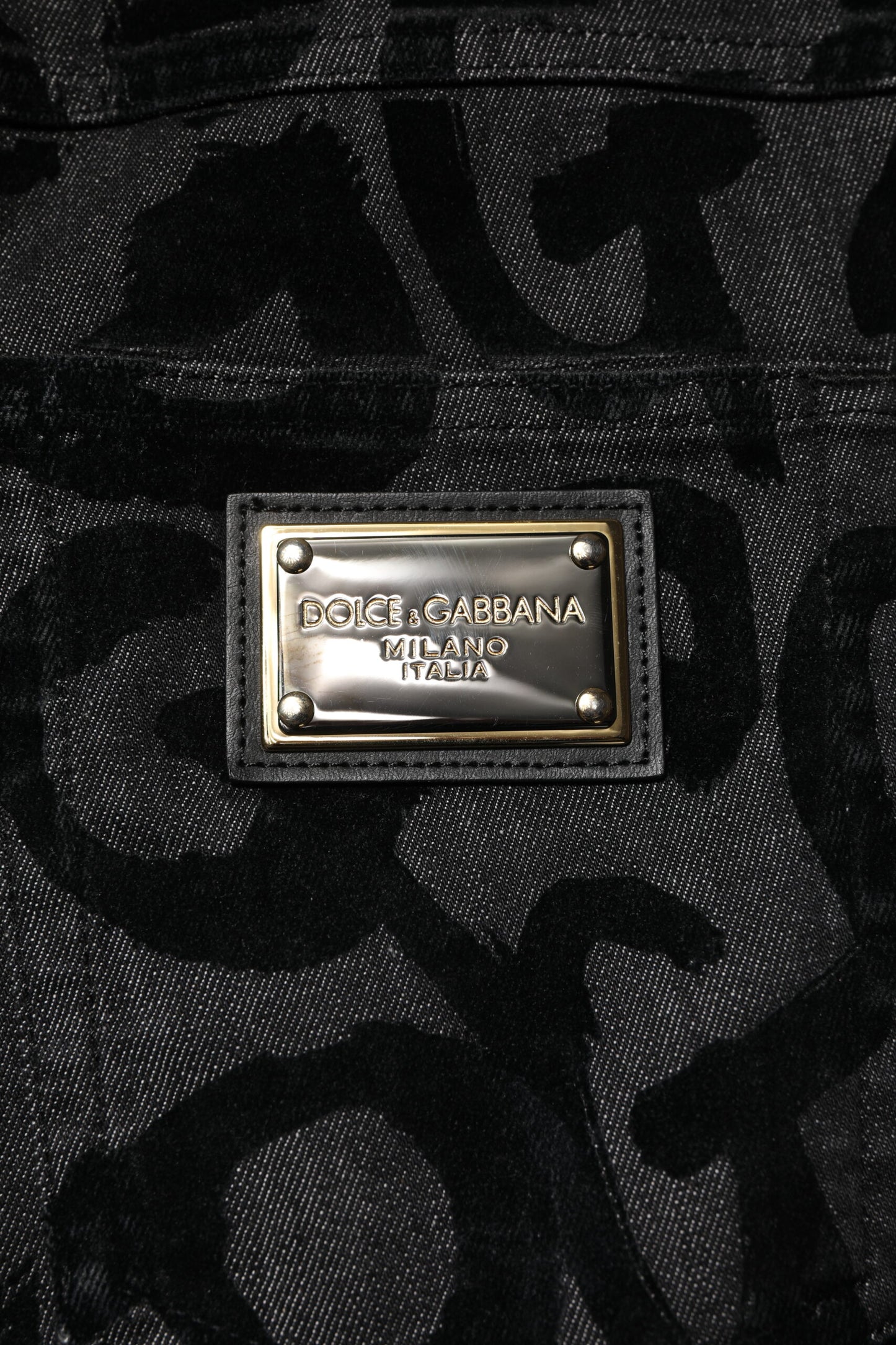 Vaqueros rectos de algodón gris con logotipo DG para hombre