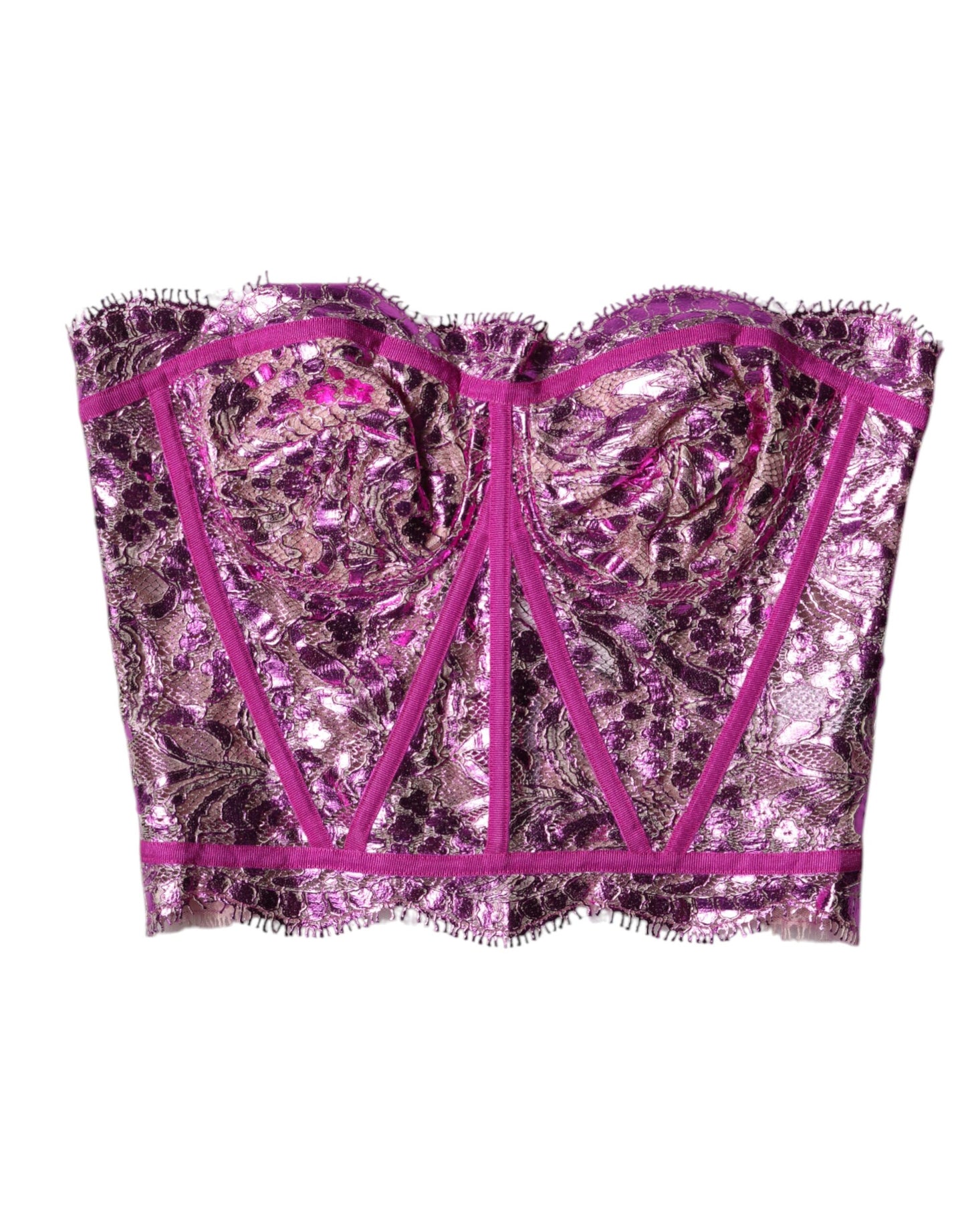 Blusa corsé sin mangas con bustier rosa