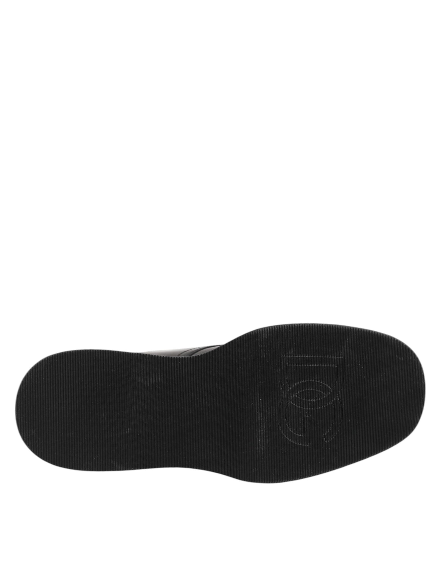 Botines de cuero negro con logo y cordones