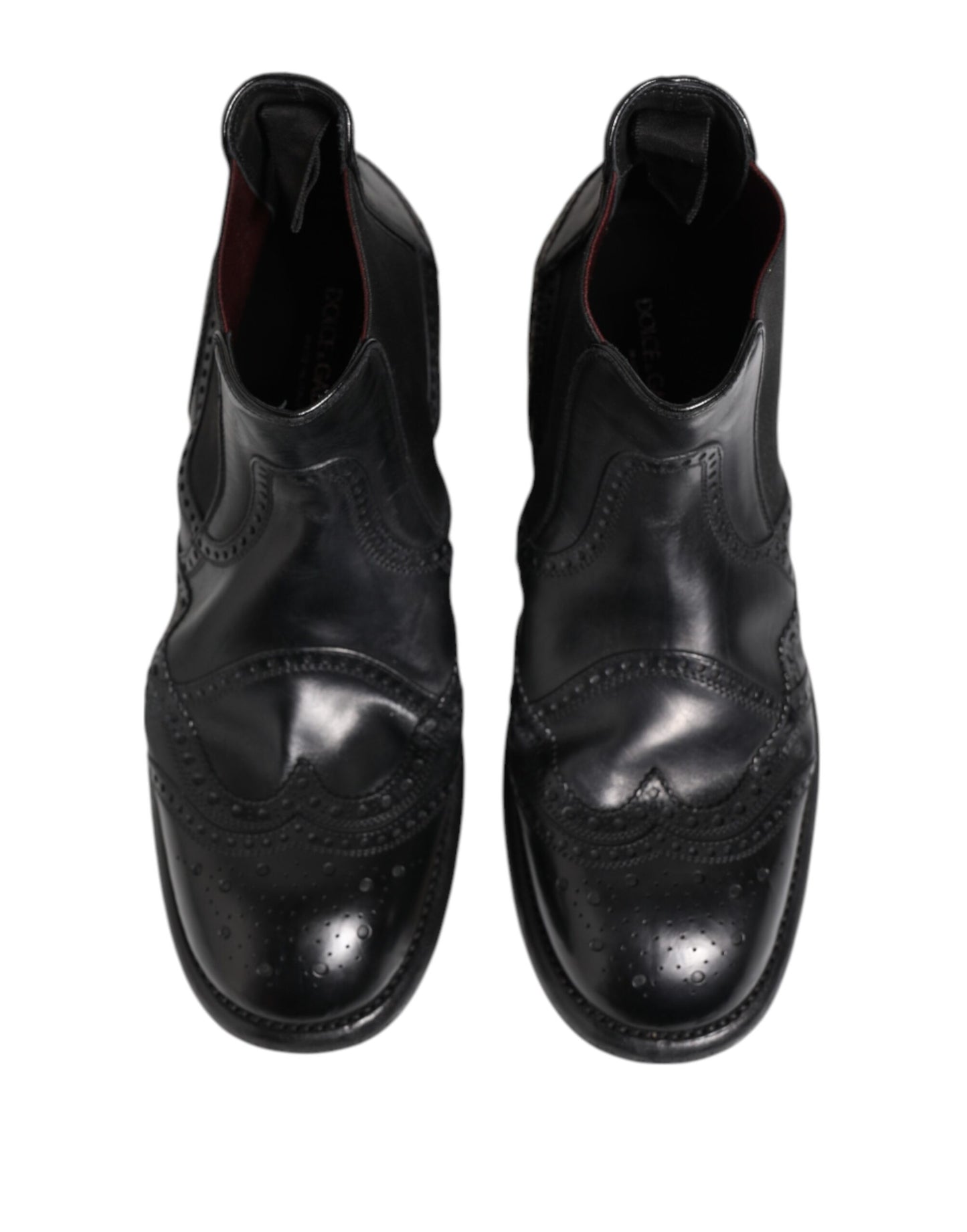 Botines de cuero negro sin cordones