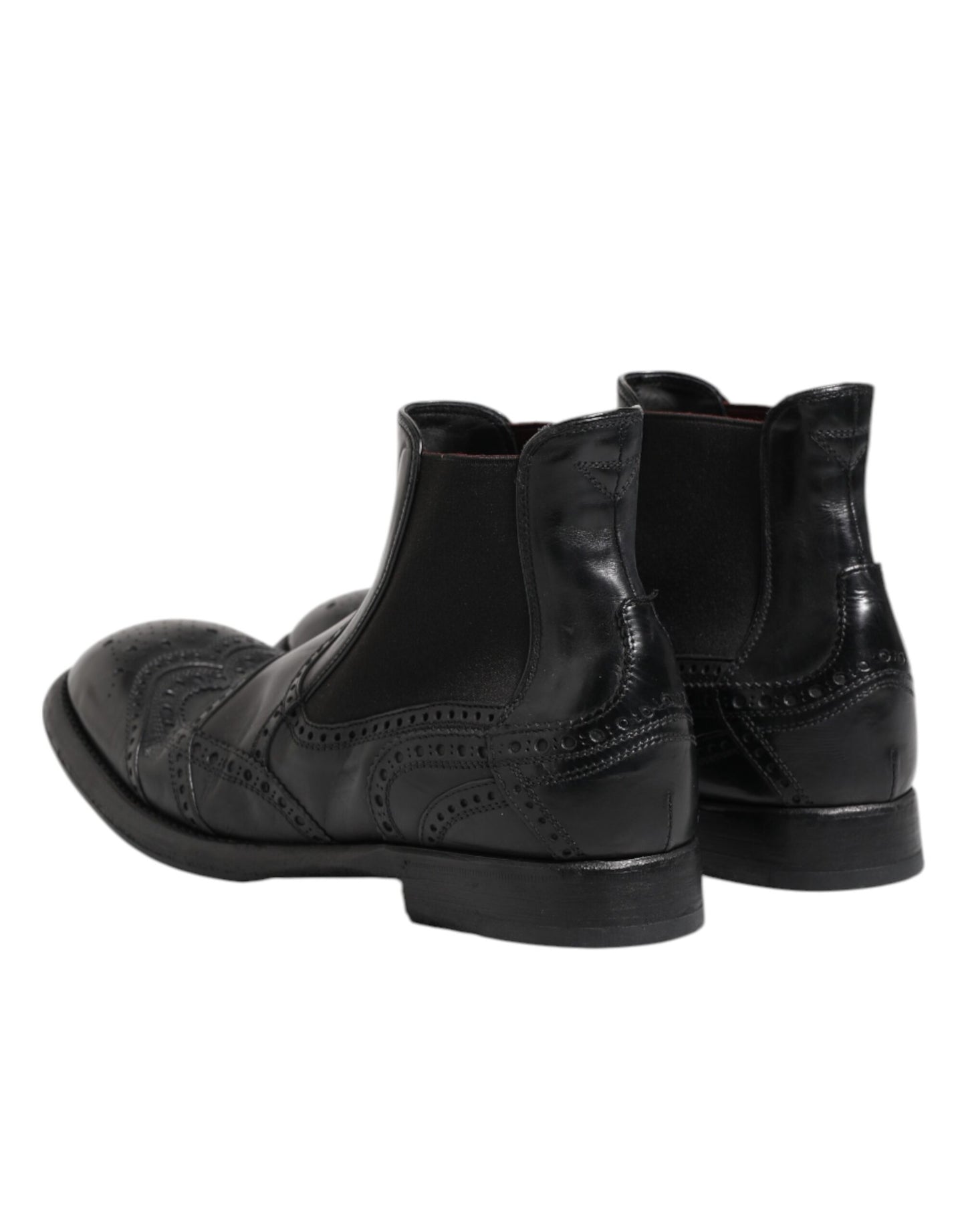 Botines de cuero negro sin cordones