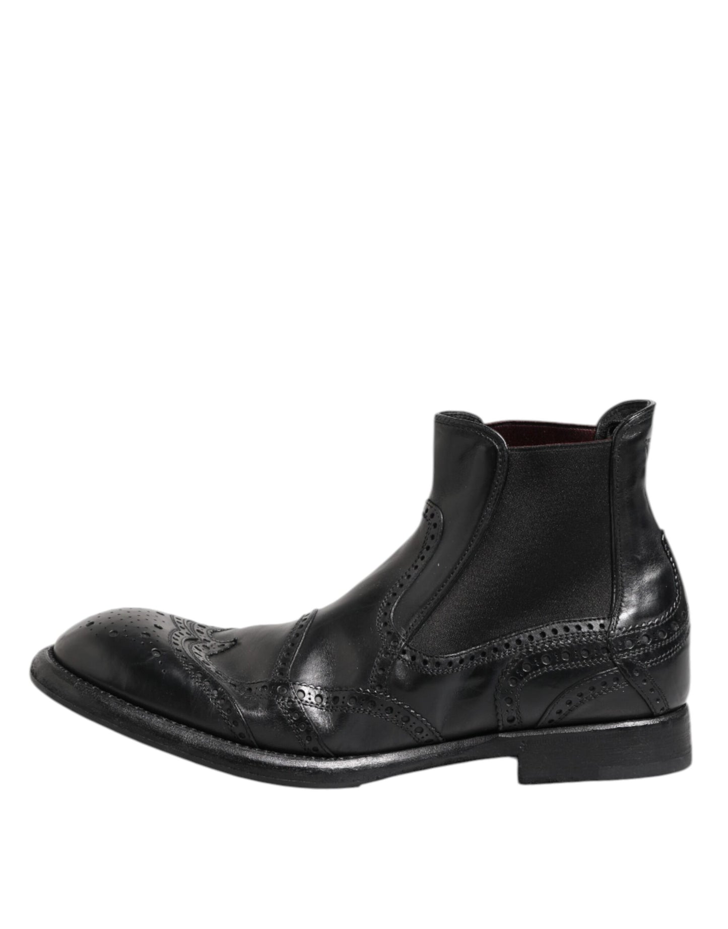 Botines de cuero negro sin cordones