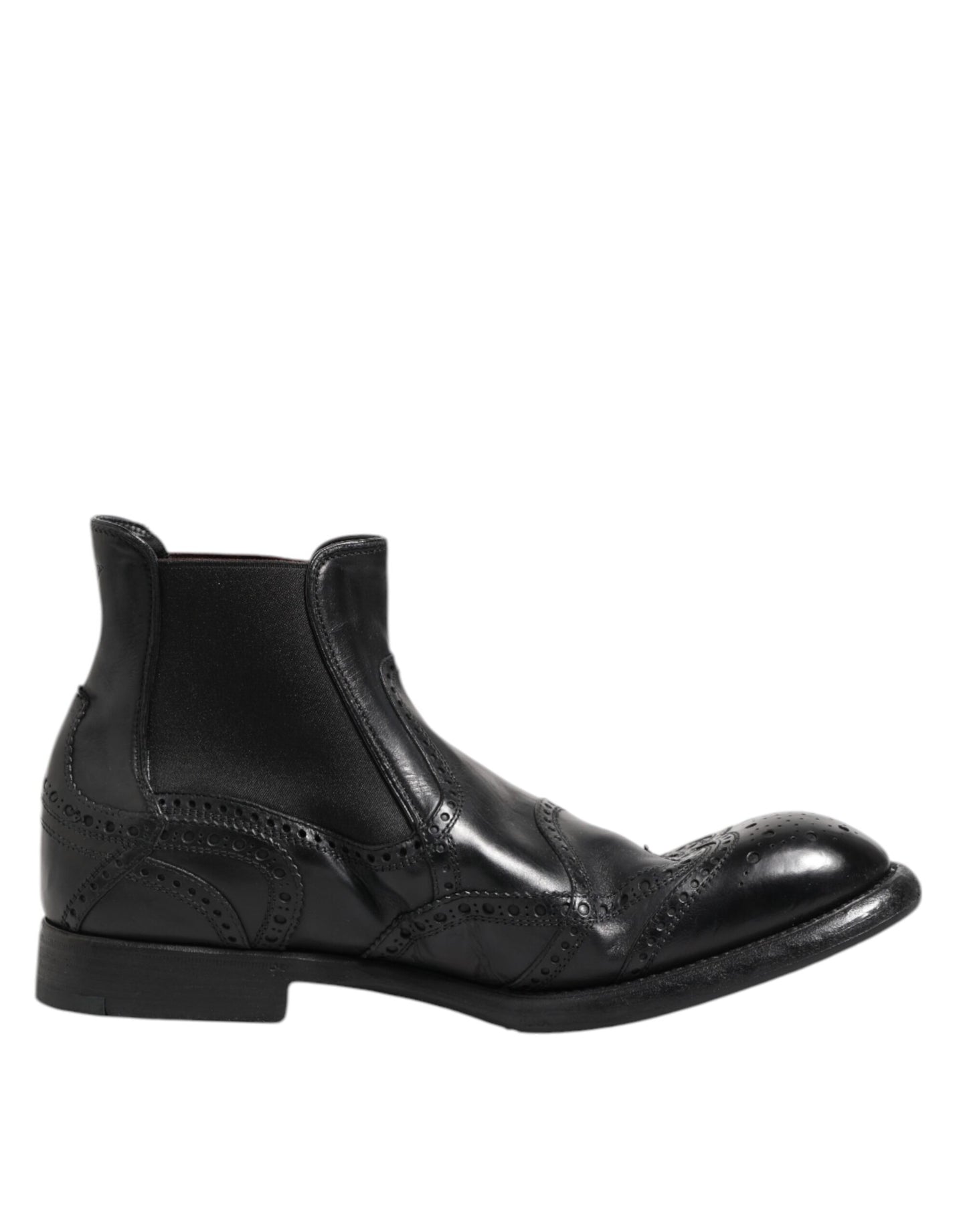Botines de cuero negro sin cordones