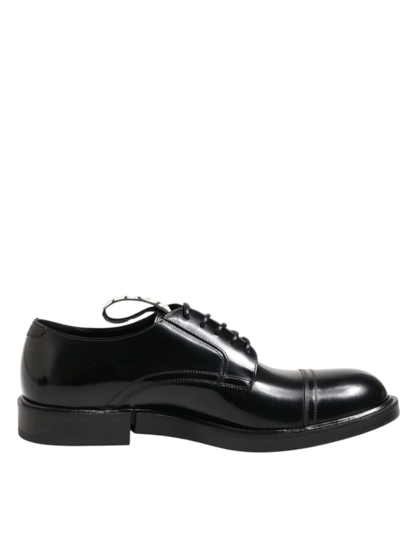 Zapatos formales de cuero negro con cordones para hombre