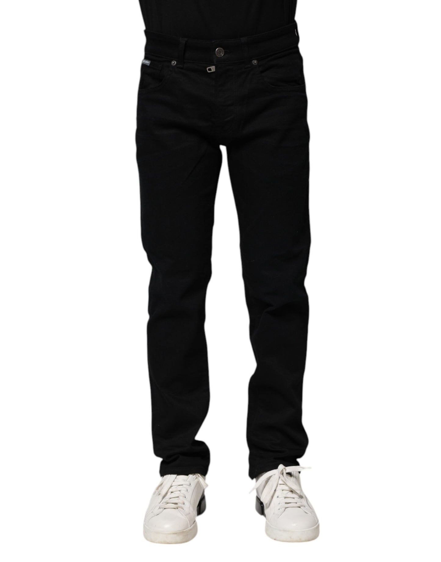 Jean skinny en coton noir