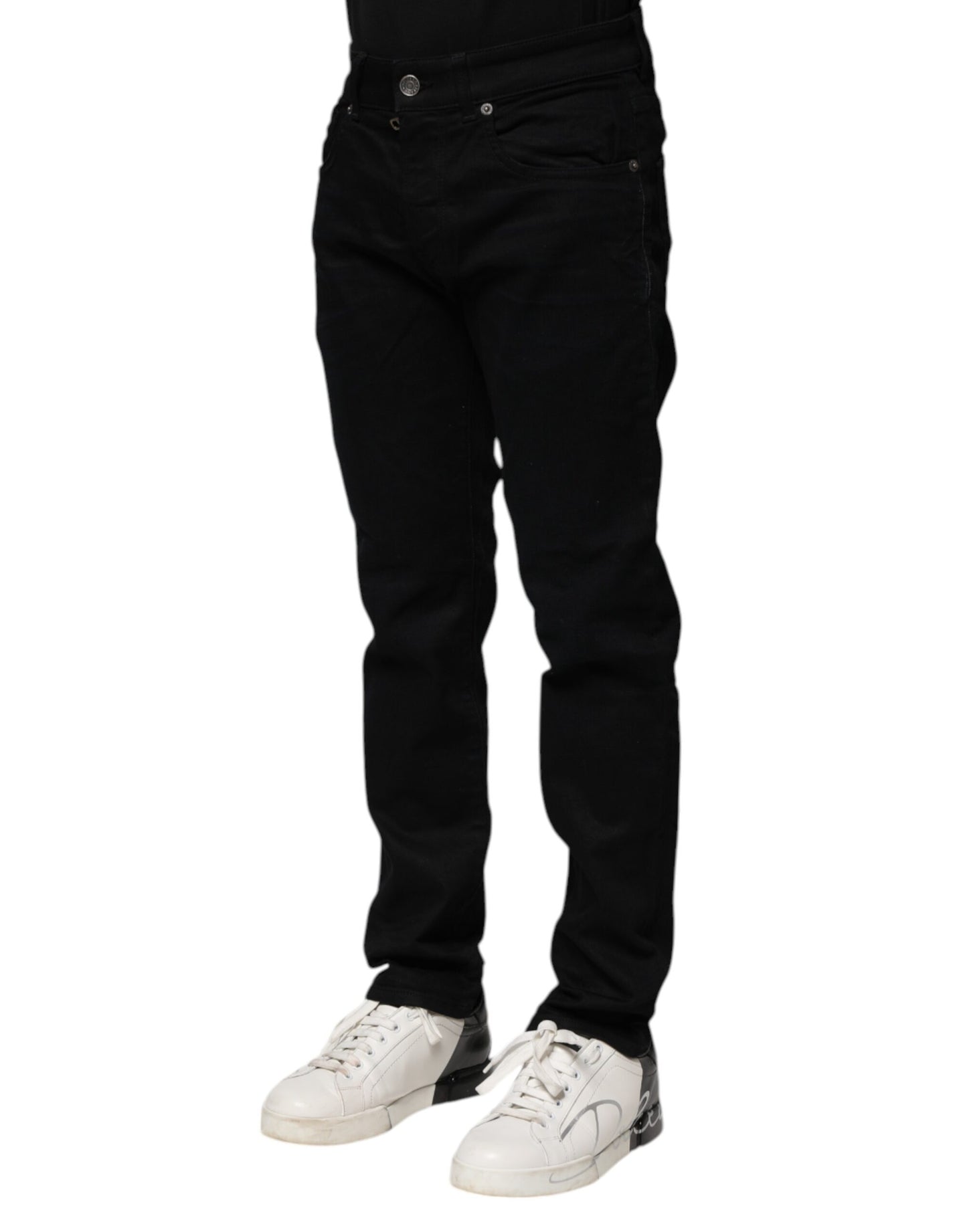 Jean skinny en coton noir