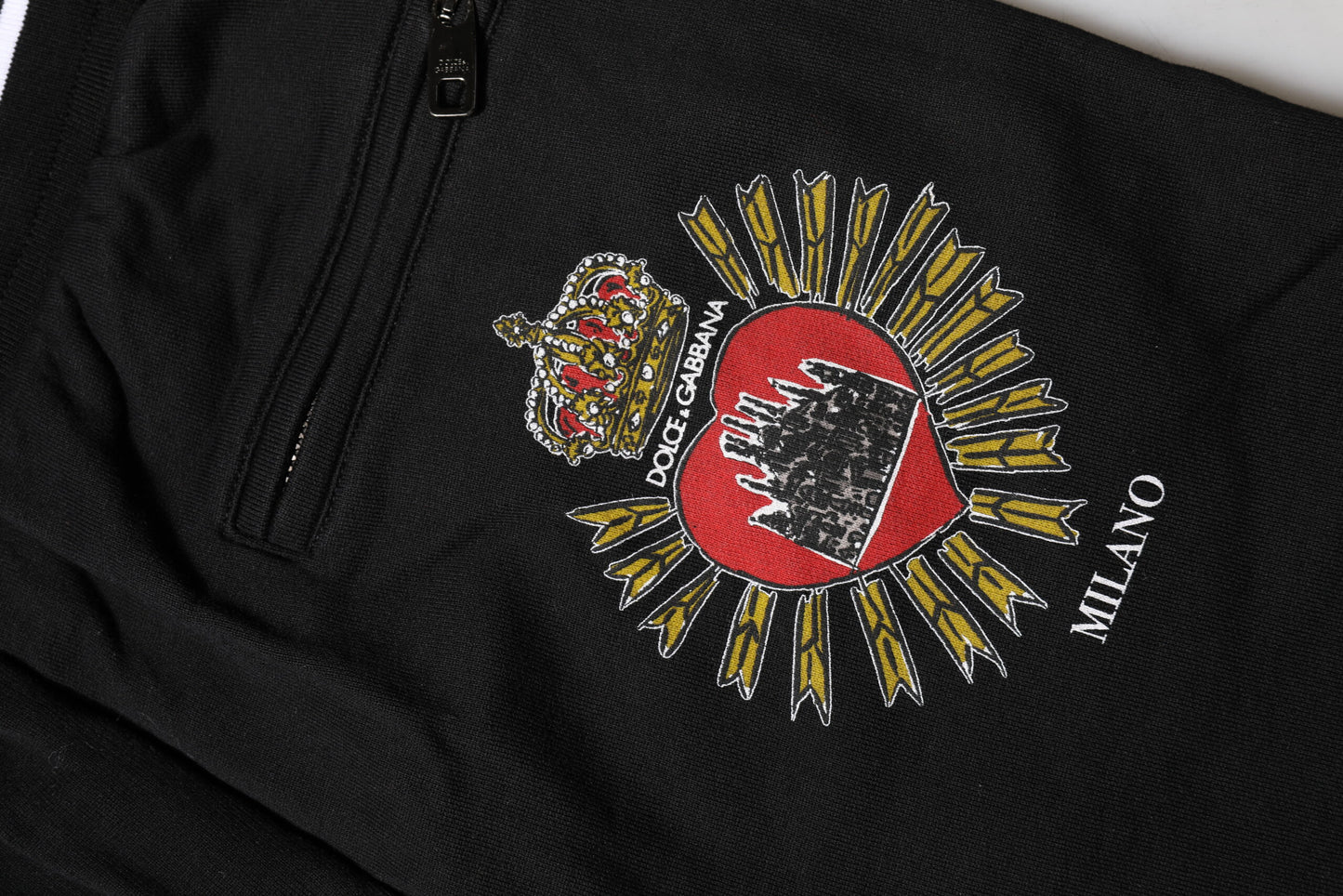 Pantalones deportivos de cintura media de algodón negro