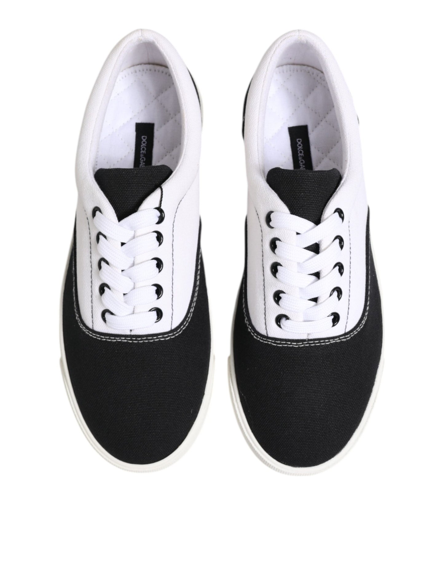 Zapatillas deportivas de lona de algodón negra con cordones para hombre